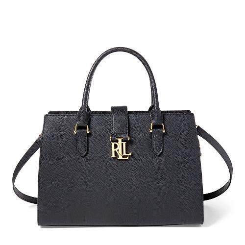 Ralph Lauren Lauren Leather Brigitte Ii Satchel Black