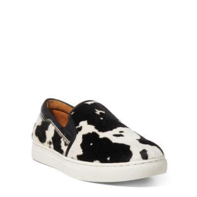 Ralph Lauren Drea Haircalf Slip-on Sneaker Black