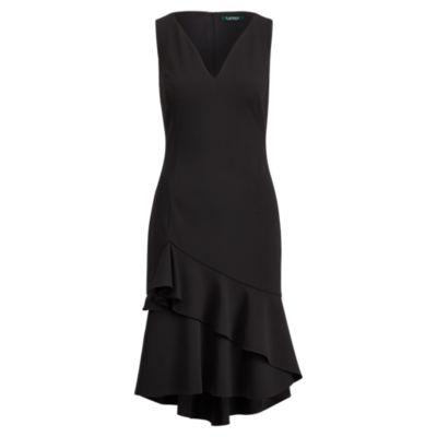 Ralph Lauren Ruffle-hem Jersey Dress Black