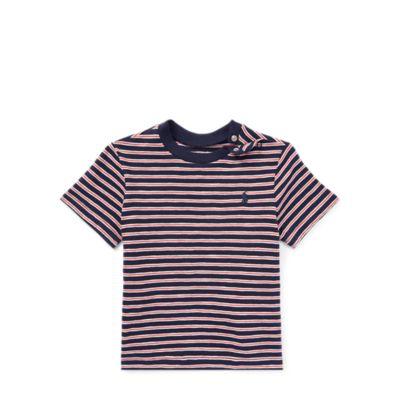 Ralph Lauren Striped Cotton Jersey T-shirt Maine Red Multi 9m