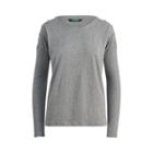 Ralph Lauren Button-shoulder Jersey Shirt Cityscape Grey Heather