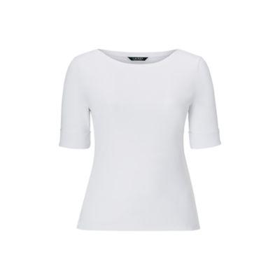 Ralph Lauren Stretch Cotton Boatneck Tee White