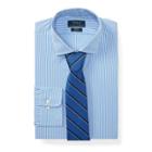 Ralph Lauren Slim Fit Striped Poplin Shirt 2267 Soft Blue/white