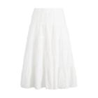 Ralph Lauren Tiered Cotton Maxiskirt White