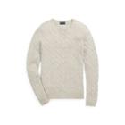 Ralph Lauren Cable-knit Cashmere Sweater Stone Grey Heather
