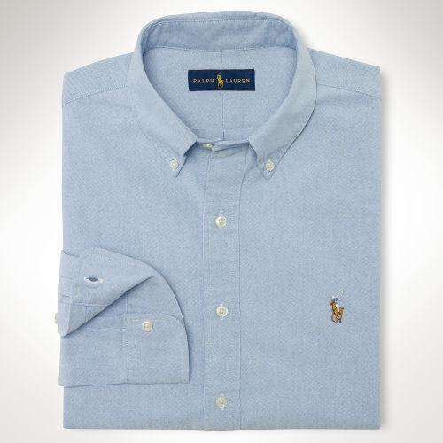 Polo Ralph Lauren Cotton Oxford Sport Shirt Bsr Blue