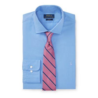 Ralph Lauren Slim Fit Cotton Poplin Shirt Blue