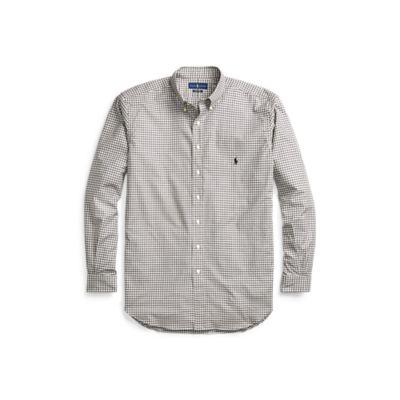 Ralph Lauren Classic Fit Plaid Twill Shirt Charcoal/cream 1x Big
