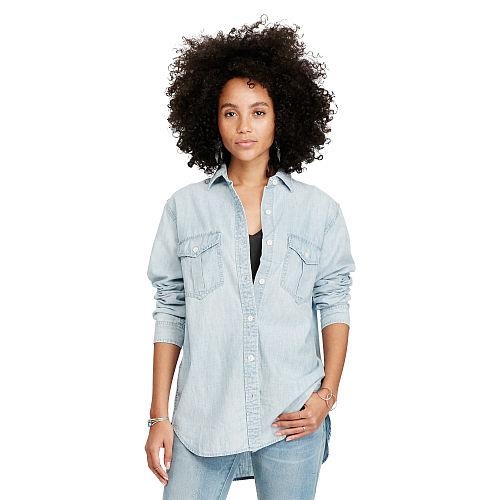 Ralph Lauren Denim & Supply Chambray Surplus Shirt Faded Indigo Wash