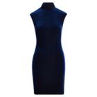 Ralph Lauren Velvet Mockneck Dress Nightfall