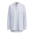 Ralph Lauren Band-collar Button-down Shirt 907 Blue/white