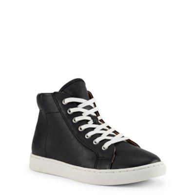 Ralph Lauren Nappa Leather High-top Sneaker Black