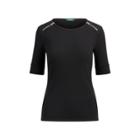 Ralph Lauren Zip-shoulder Jersey Top Polo Black