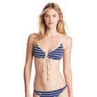Polo Ralph Lauren Striped Lace-up Bikini Top Nvy