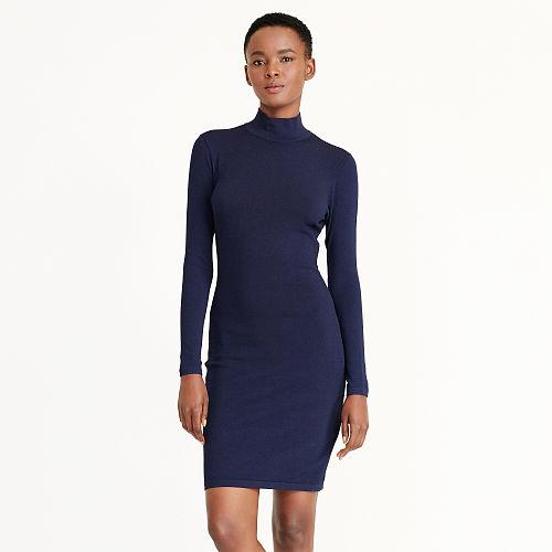 Ralph Lauren Lauren Mockneck Dress Lighthouse Navy