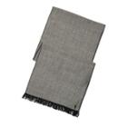 Ralph Lauren Herringbone Wool Scarf Black/cream Herringbone