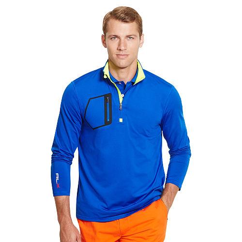 Ralph Lauren Rlx Golf Tech Jersey Half-zip Pullover Sapphire Star