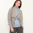 Ralph Lauren Lauren Woman Fringed Wool Jacket Grey Multi