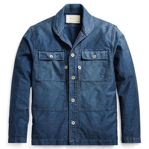 Ralph Lauren Rrl Wheeler Cpo Cotton-linen Shirt