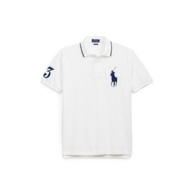 Ralph Lauren Slim Fit Mesh Polo Shirt White