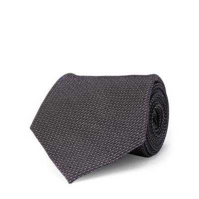 Ralph Lauren Diamond-print Silk Crepe Tie Charcoal
