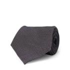 Ralph Lauren Diamond-print Silk Crepe Tie Charcoal