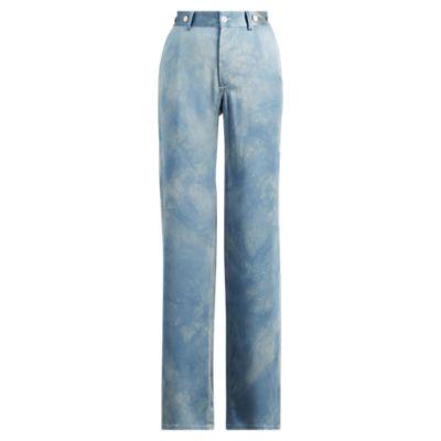 Ralph Lauren Silk Wide-leg Pant Harbour Island Tie Dye