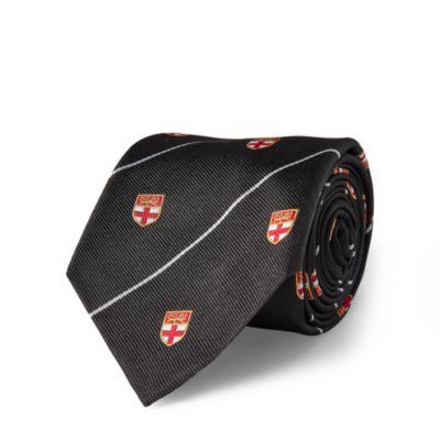 Ralph Lauren Striped Silk Club Tie Black/red