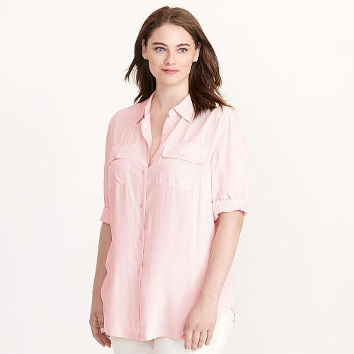 Ralph Lauren Lauren Woman Jersey Workshirt Pale Rose
