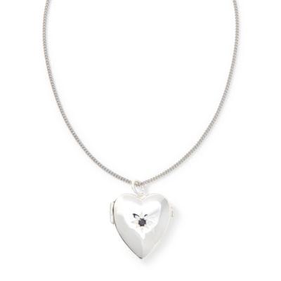 Ralph Lauren Heart Locket Necklace Antique Silver