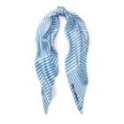 Polo Ralph Lauren Cross-hatched Silk Scarf Bengal Blue/white