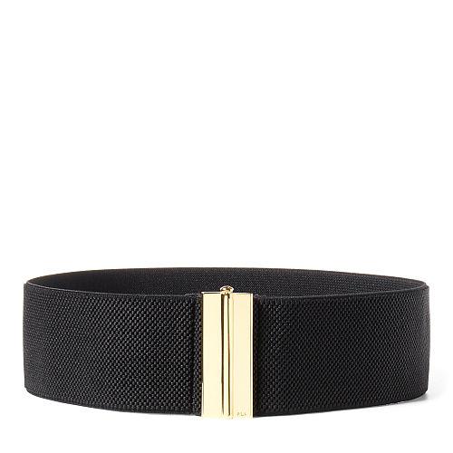 Ralph Lauren Lauren Wide Interlocking Stretch Belt Black