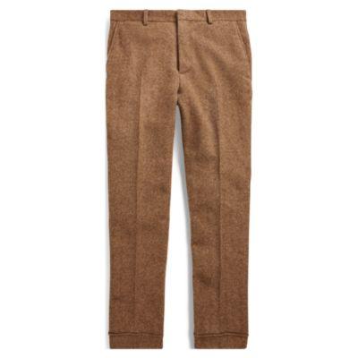 Ralph Lauren Polo Herringbone Suit Trouser Light Brown And Tan