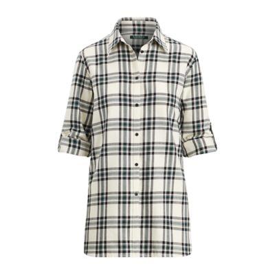 Ralph Lauren Plaid Twill Button-down Shirt Cream Multi