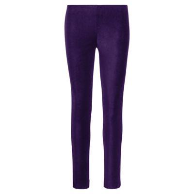 Ralph Lauren Stretch Velvet Skinny Pant Dark Mulberry