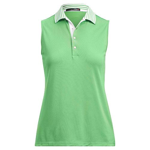 Ralph Lauren Rlx Golf Stretch Sleeveless Polo Shirt Green