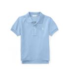 Ralph Lauren Cotton Mesh Polo Shirt Austin Blue 24m