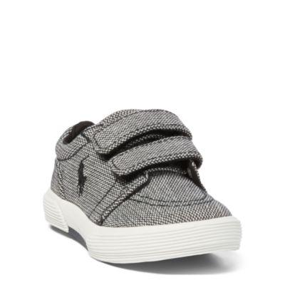 Ralph Lauren Faxon Ii Ez Sneaker Black Nylon Chambray