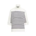 Ralph Lauren Cropped Mockneck Pullover Mascarpone Cream/navy