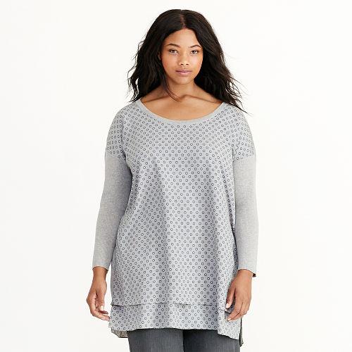 Ralph Lauren Lauren Woman Woven-front Sweater Dark Grey Heather