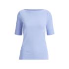 Ralph Lauren Cotton Boatneck T-shirt Light Sky Blue