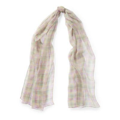 Ralph Lauren Silk Madras Scarf Lilac Multi