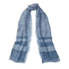 Ralph Lauren Lauren Cold-dyed Border-striped Scarf Slate Blue
