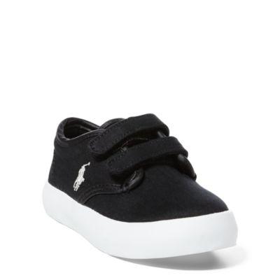 Ralph Lauren Waylon Twill Ez Sneaker Black Herringbone