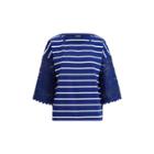 Ralph Lauren Striped Bell-sleeve Top True Sapphire/soft White
