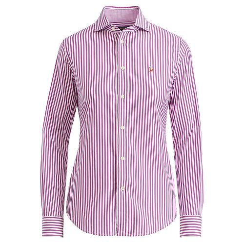 Polo Ralph Lauren Stretch Slim Fit Striped Shirt 303g Purple/white