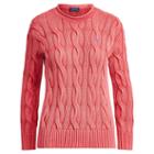 Polo Ralph Lauren Boxy Cable Cotton Sweater Red