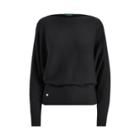 Ralph Lauren Stretch Cotton Dolman Sweater Polo Black