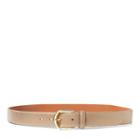 Ralph Lauren Lauren Crosshatch Leather Belt Gold Leaf