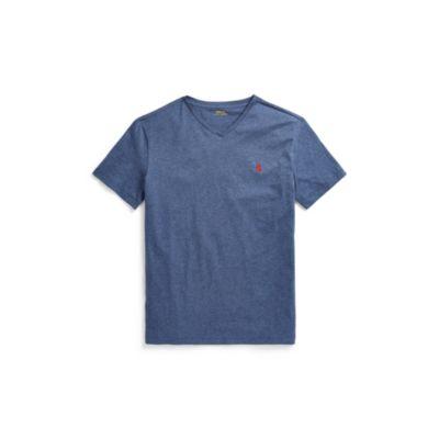 Ralph Lauren Cotton Jersey V-neck T-shirt Rustic Navy Heather 2xl Tall